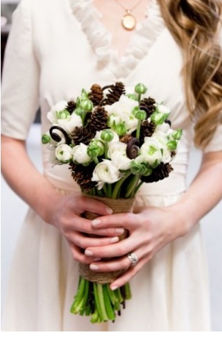 Pine cone flowers wedding