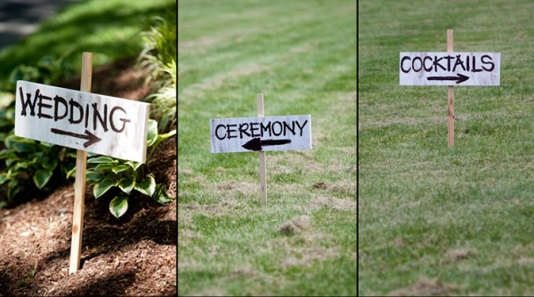 Upscale BBQ Signs Directional Signs for a Country BBQ Wedding