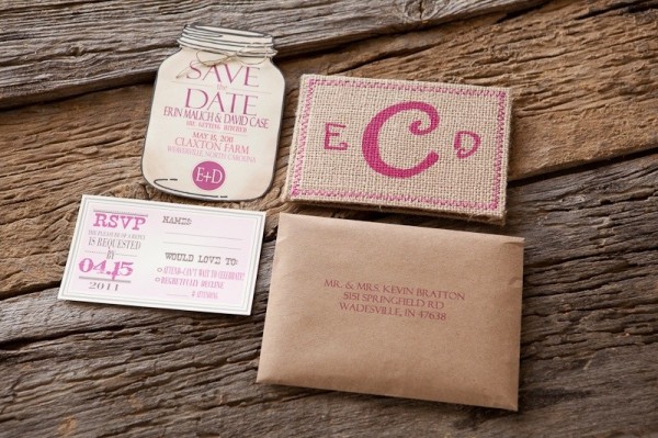A rustic wedding invitation