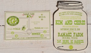 Mason Jar Wedding Invitation