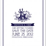 Rustic Save The Date With Deer