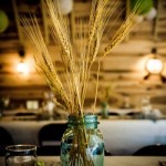 Wheat Centerpiece In Mason Jar