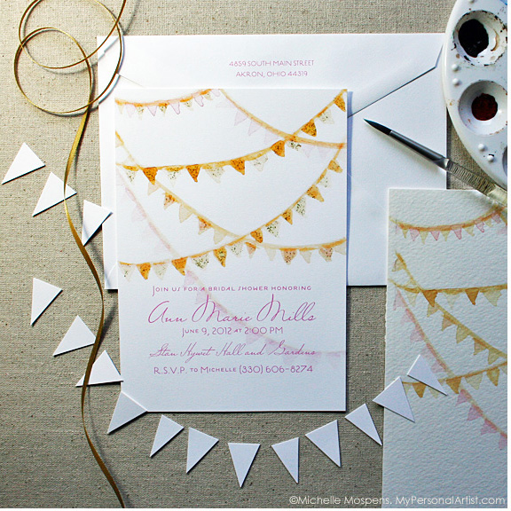 Country Banner Wedding Invite