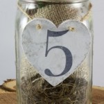 Mason Jar Table Numbers