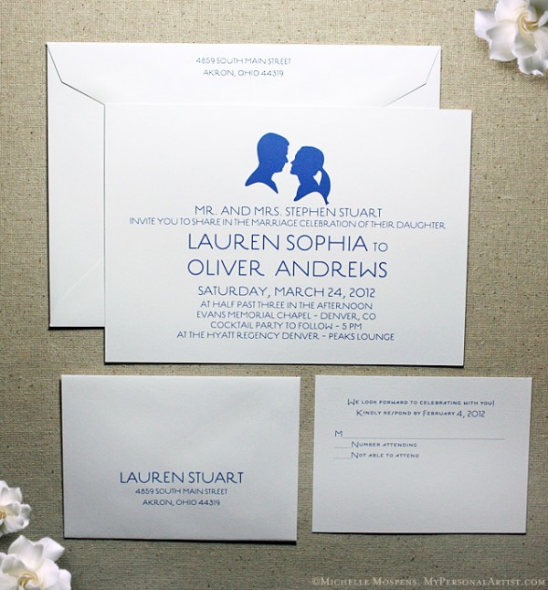 Silhouette Wedding Invitations