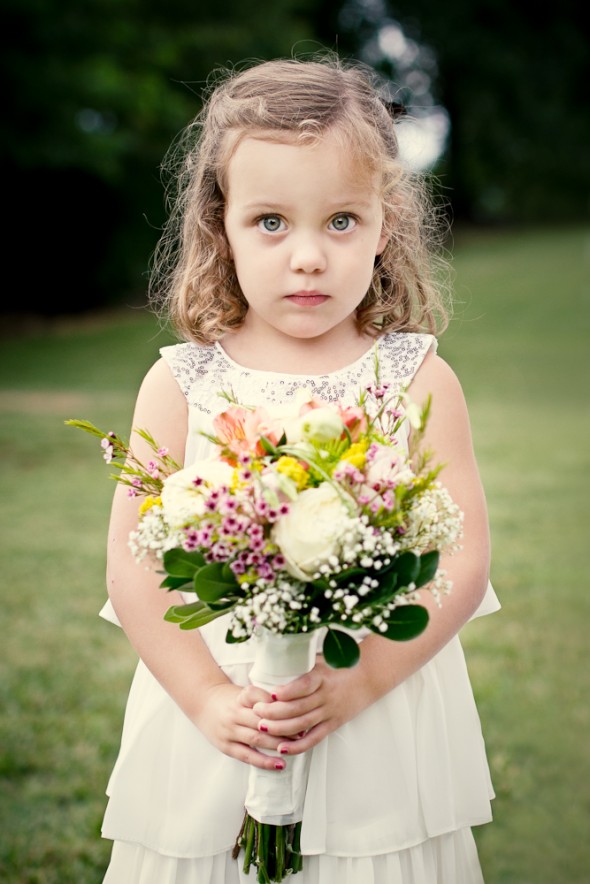 A Rustic Wedding Flower Girl