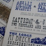 Rustic Wedding Blue Wedding Invitation