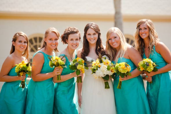 Teal Bridesmaid Dresses