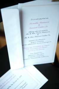 Pink & Black Wedding Invitation