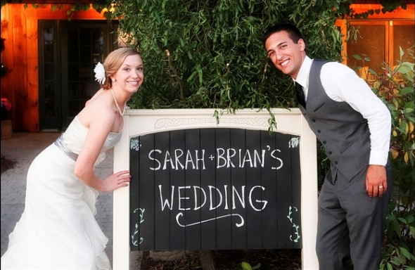 Chalkboard Wedding Sign