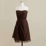 J.Crew Brown Strapless Bridesmaid Dress