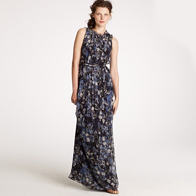 A Long Pattern Bridesmaid Dress