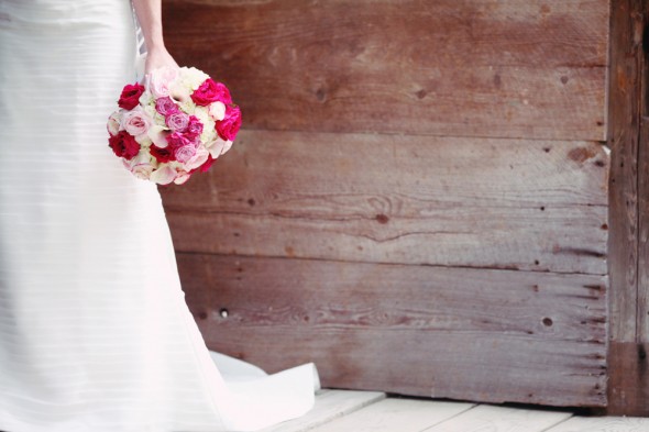 Rustic romantic wedding flowers