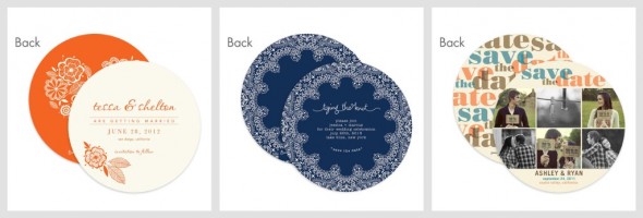 Round Save The Date Cards