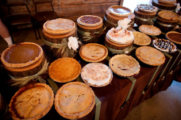 Pie As Dessert At A Country Wedding