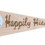 Happily Hitched Wood Pennant