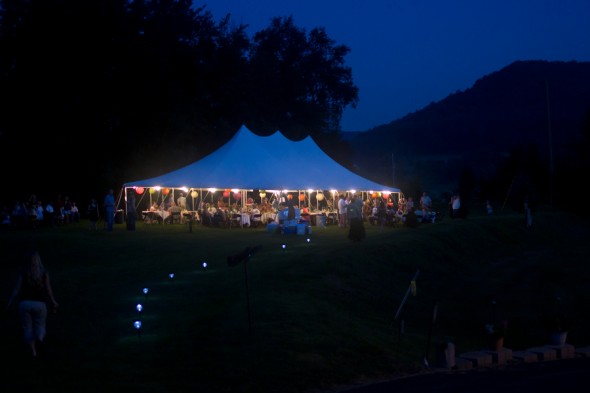 A classic farm style backyard wedding