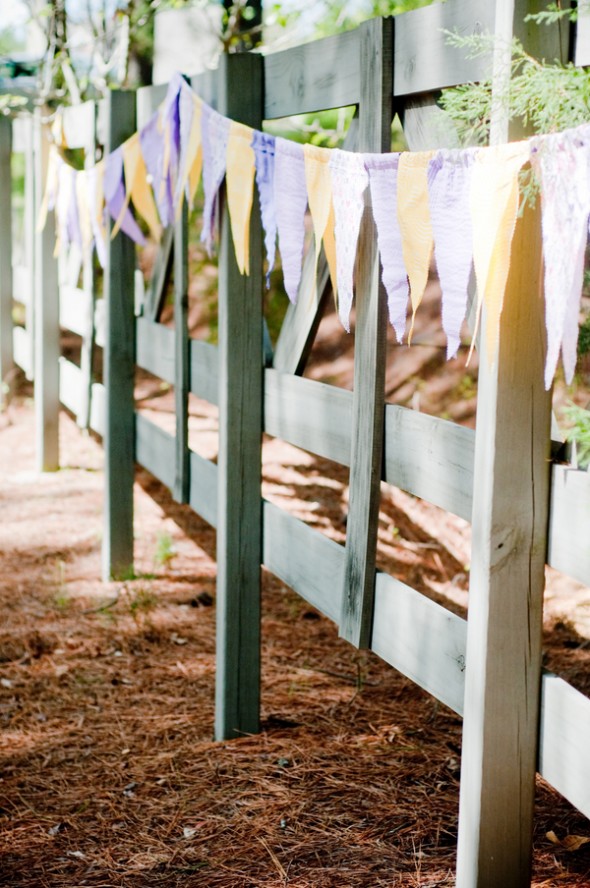 Banner Flags At A Southern Carnival Themed Wedding