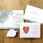 Eco-friendly rustic wedding tree invitation