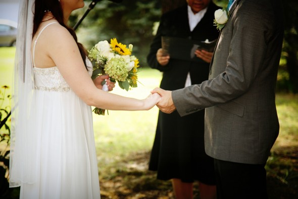 Rustic Wedding Backyard Style Ceremony
