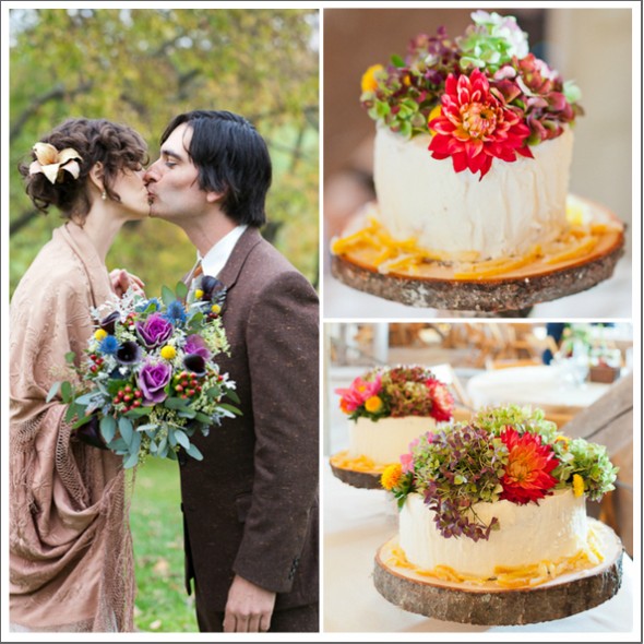 Rustic Wedding Flowers & Cakes