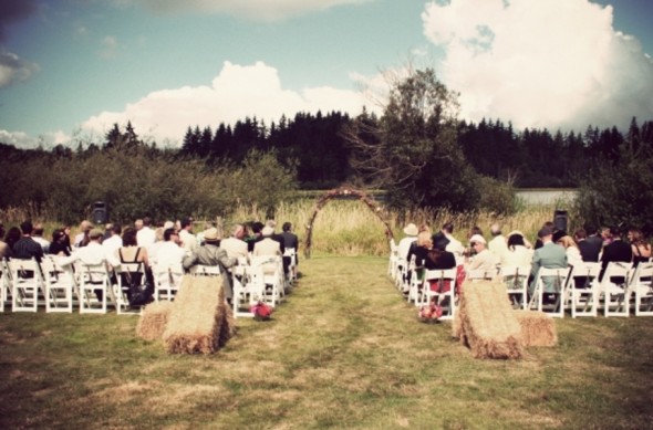 Farm Style Outdoor Wedding Ceremony