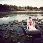 Rustic Wedding Couple In A Boat
