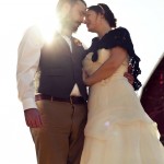 Country Rustic Homespun Wedding Couple