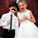 Ring bearer and flower girl for rustic wedding