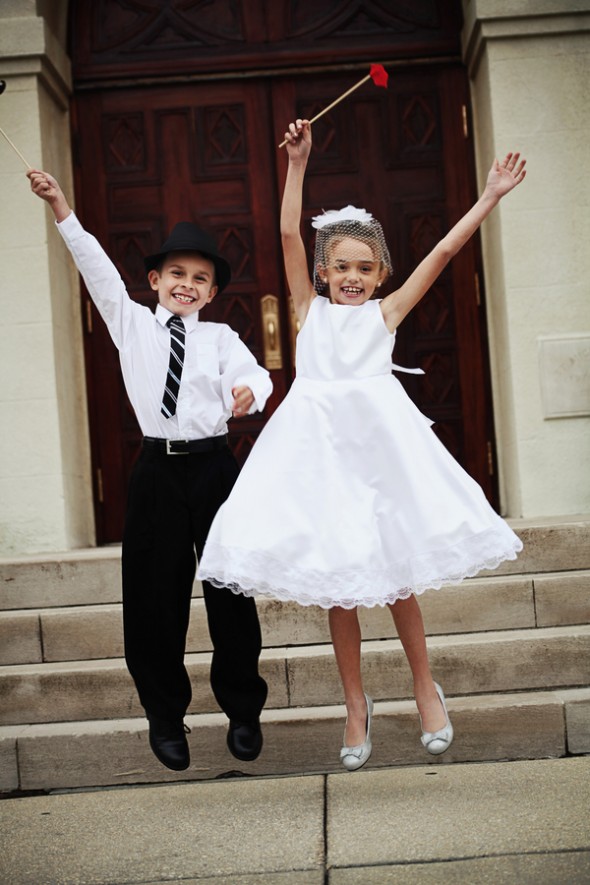 Rustic ring bearer and flower girl