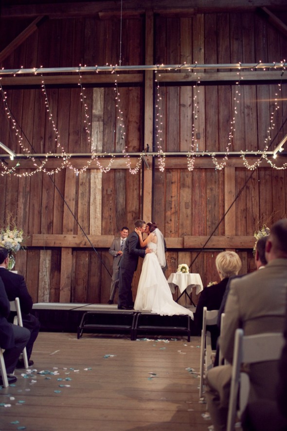 Barn Wedding Indoor Ceremony
