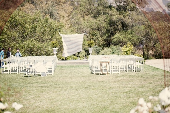 Vintage Style Wedding Ceremony Setup