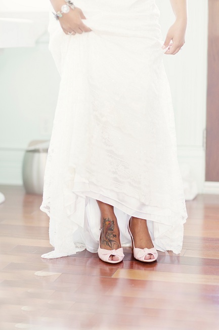 Vintage Style Wedding Gown & Shoes