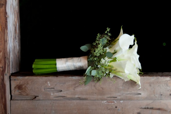 White & Green Country Wedding Flowers