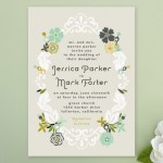 Floral Rustic Wedding Invitations