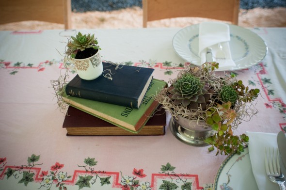 Wedding Centerpiece With Books