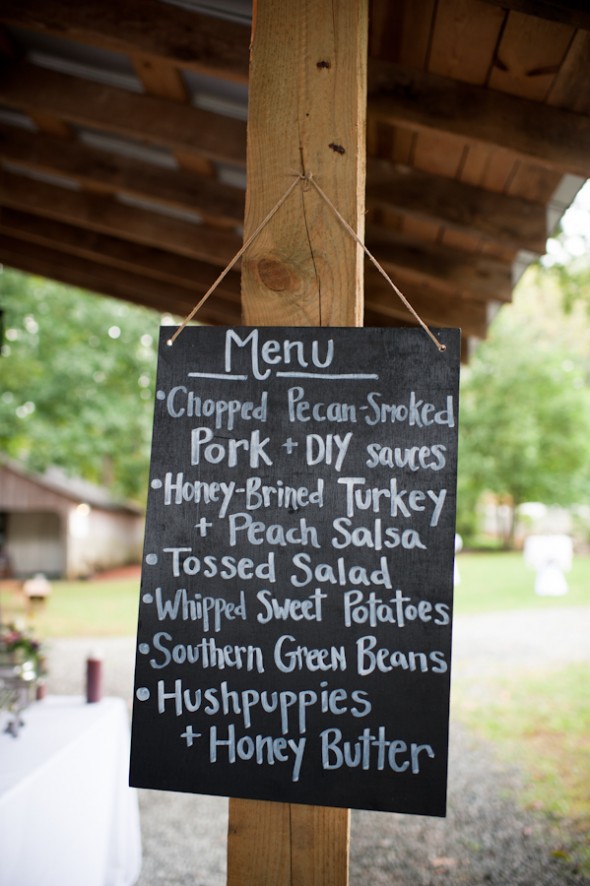 Chalkboard Wedding Menu