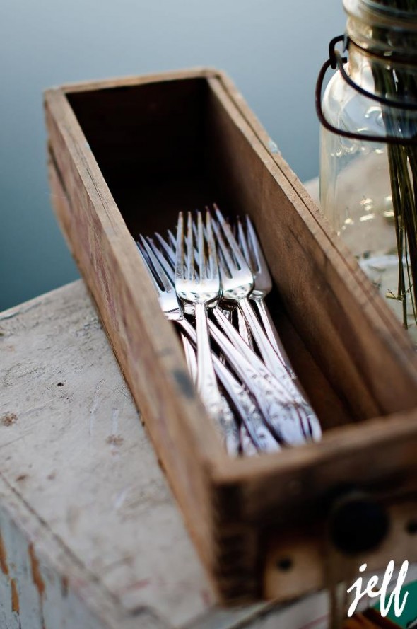 Vintage Silverware At Vintage Style Wedding