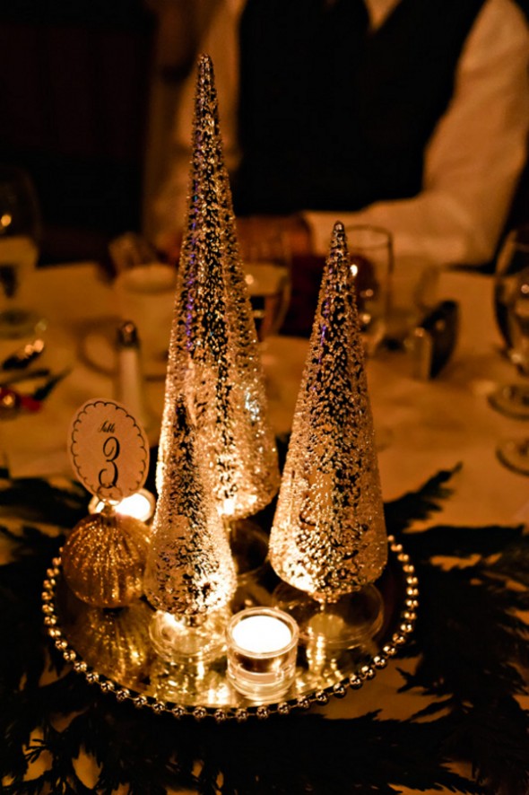Holiday Themed Wedding Centerpieces