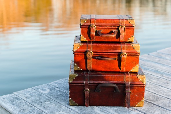 Vintage Luggage For wedding Prop