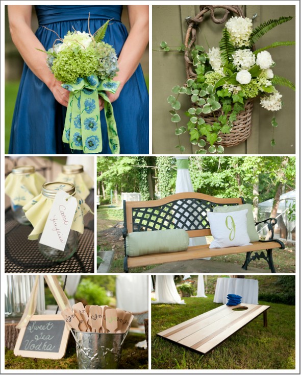Green & White Wedding Theme