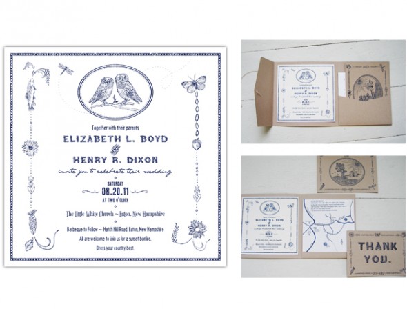 Owl Wedding Invitation