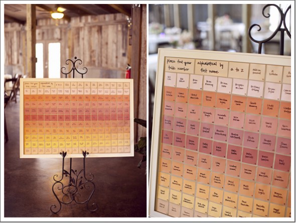 Paint Chip Wedding Seating Chart