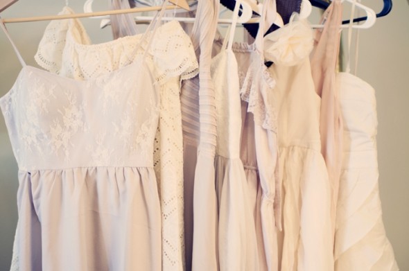 Hanging Vintage Style Bridesmaid Dreeses