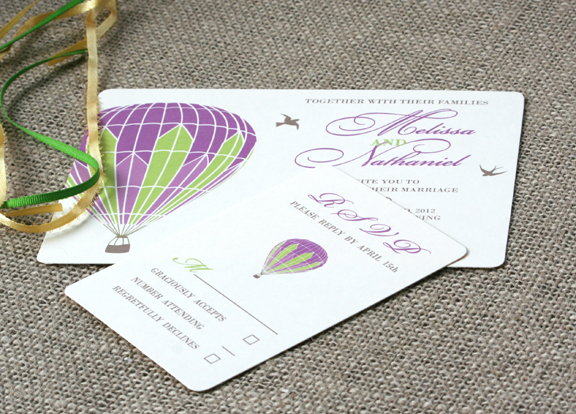 Air Balloon Wedding Invitation