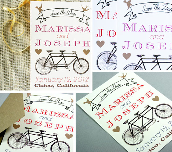 Bike Save The Date Card bike-save-the-date-card