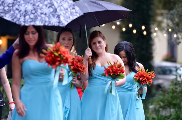 Bright Blue Bridesmaid Dresses