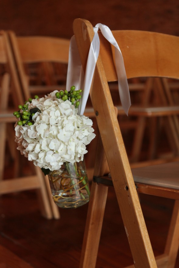 Mason Jar Hanging On Chair