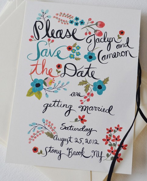 Vintage Floral Wedding Save The Date vintage-floral-wedding-save-the-date
