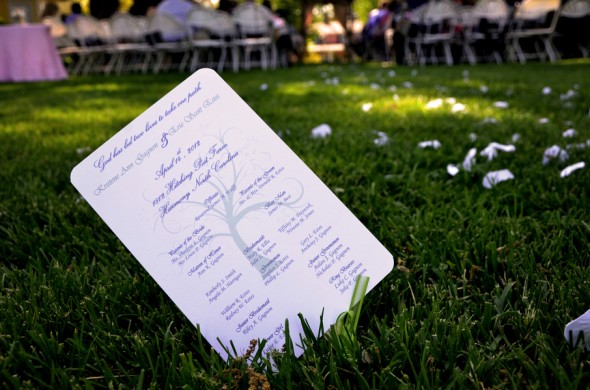 Outdoor Wedding Program